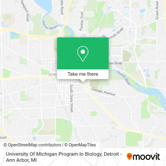University Of Michigan Program In Biology map