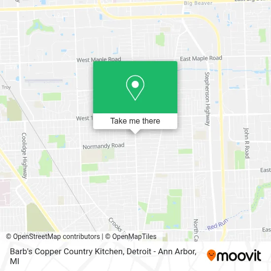 Barb's Copper Country Kitchen map