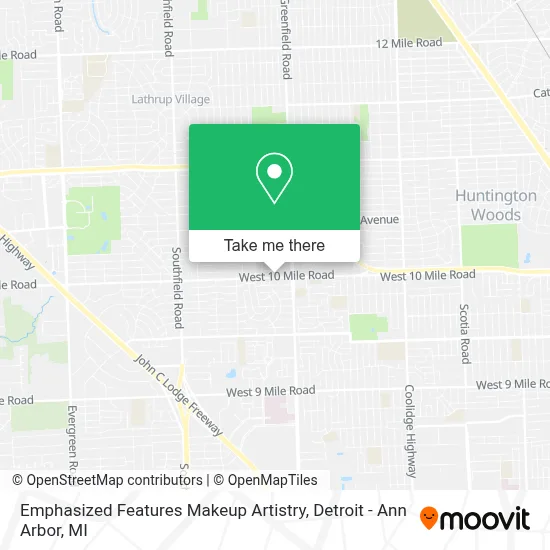Emphasized Features Makeup Artistry map