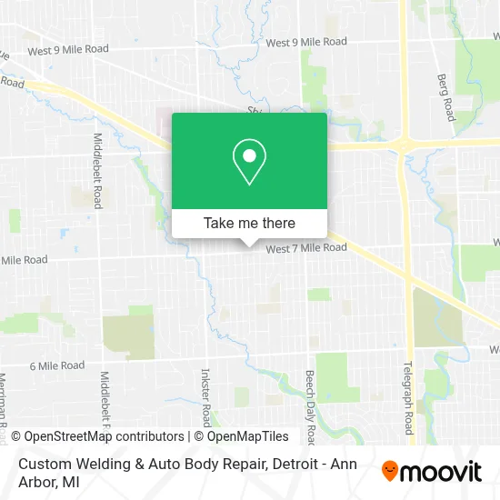 Custom Welding & Auto Body Repair map
