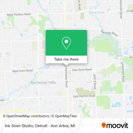 Ink Siren Studio map