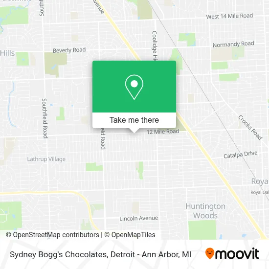 Sydney Bogg's Chocolates map