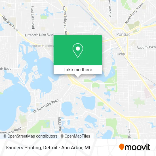 Sanders Printing map