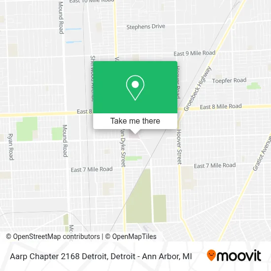 Aarp Chapter 2168 Detroit map