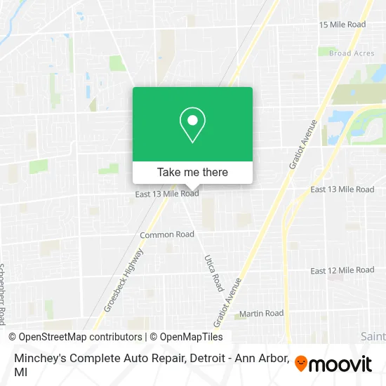 Minchey's Complete Auto Repair map