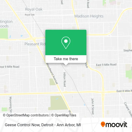 Geese Control Now map