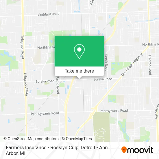 Farmers Insurance - Rosslyn Culp map