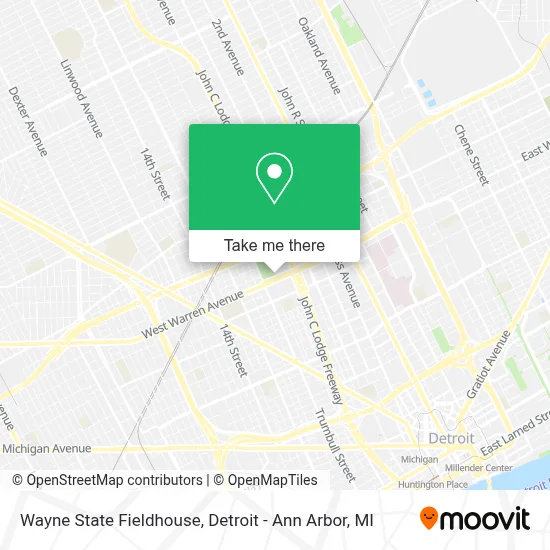 Wayne State Fieldhouse map