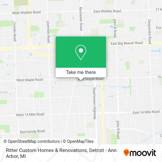 Ritter Custom Homes & Renovations map