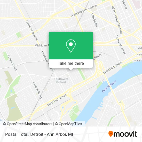 Postal Total map