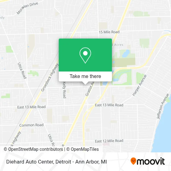 Diehard Auto Center map