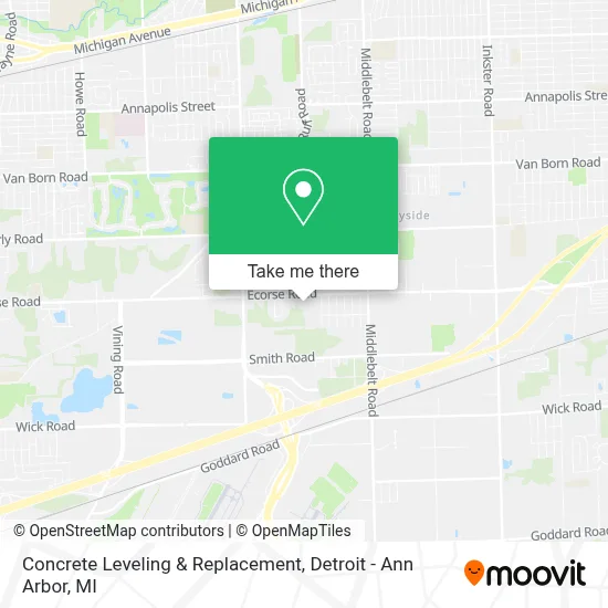 Concrete Leveling & Replacement map
