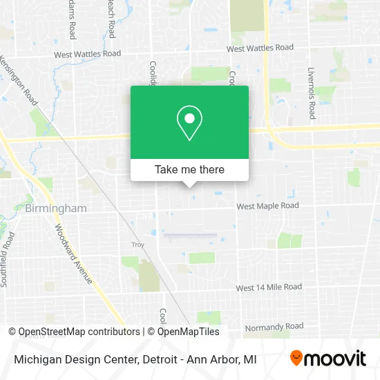 Michigan Design Center map