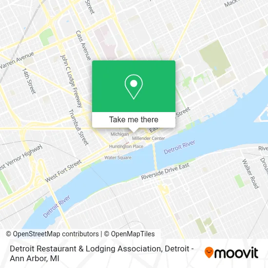 Detroit Restaurant & Lodging Association map