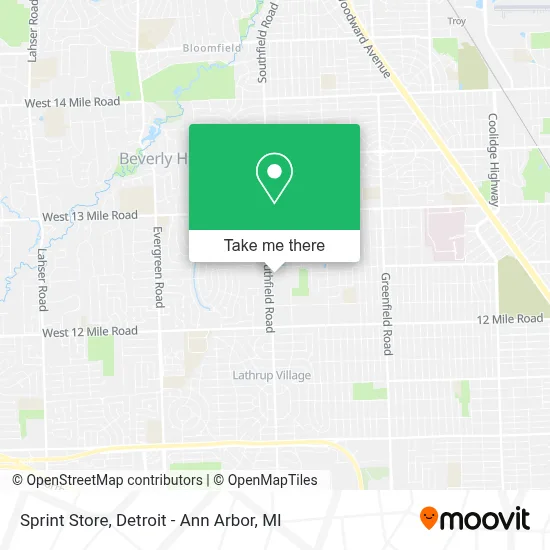 Sprint Store map