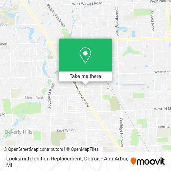 Locksmith Ignition Replacement map