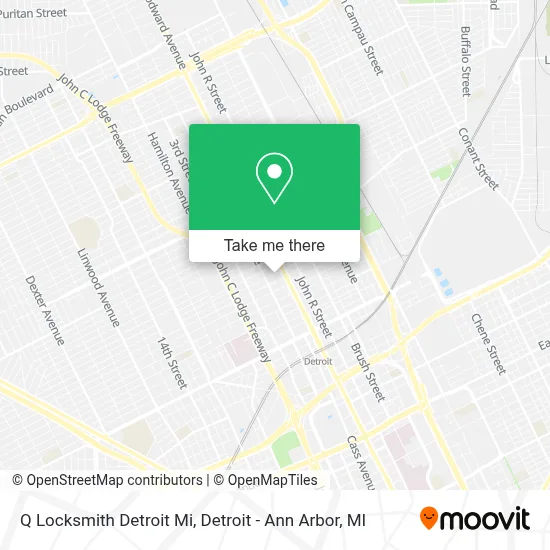 Q Locksmith Detroit Mi map