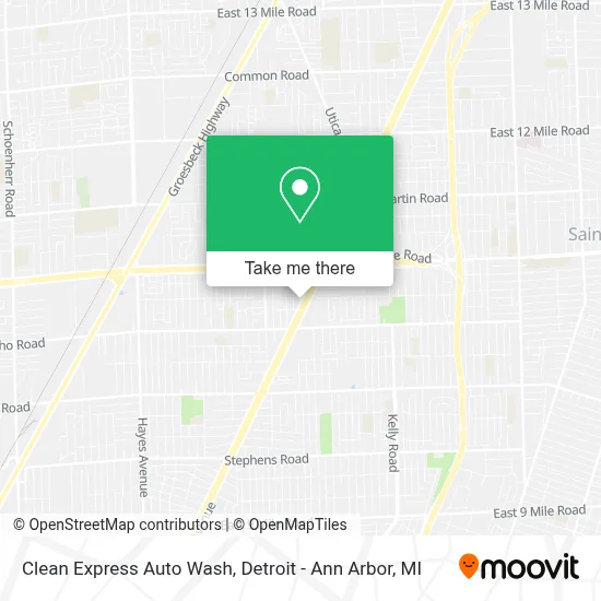 Clean Express Auto Wash map