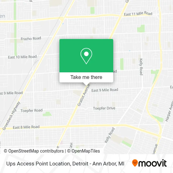 Ups Access Point Location map