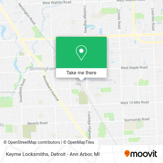 Keyme Locksmiths map