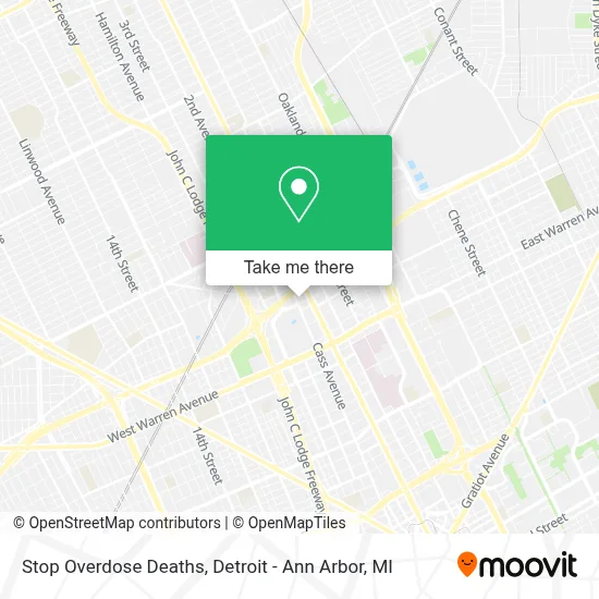 Stop Overdose Deaths map