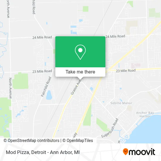 Mod Pizza map