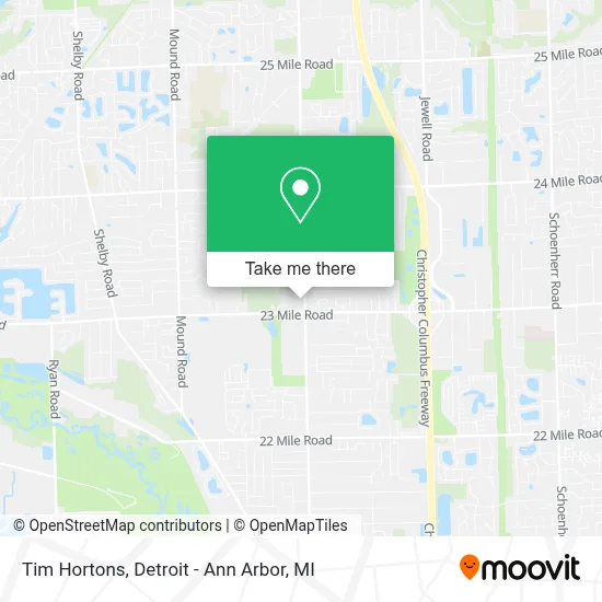 Tim Hortons map