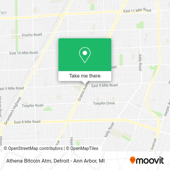 Athena Bitcoin Atm map