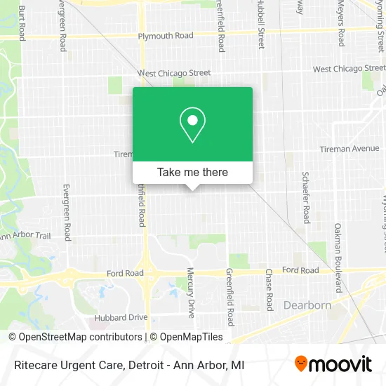 Ritecare Urgent Care map