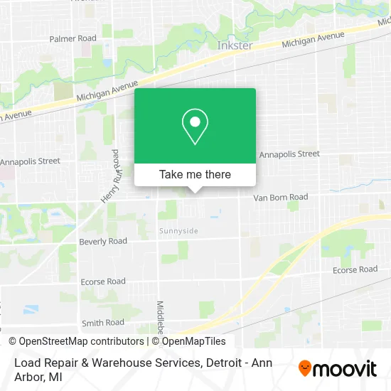 Load Repair & Warehouse Services map