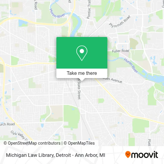 Michigan Law Library map