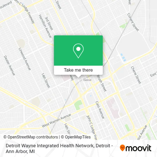 Detroit Wayne Integrated Health Network map