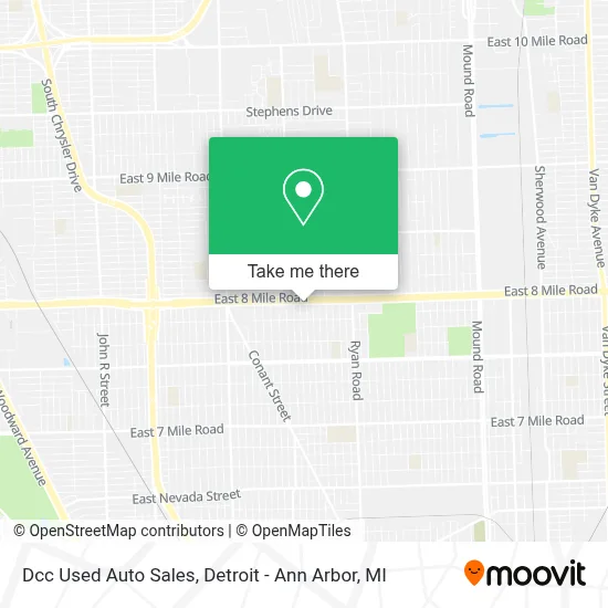 Dcc Used Auto Sales map