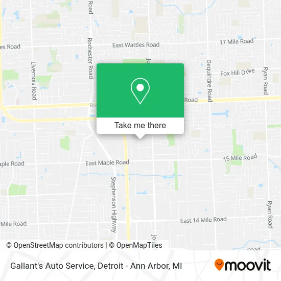 Gallant's Auto Service map