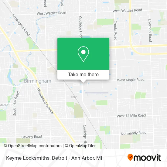 Keyme Locksmiths map