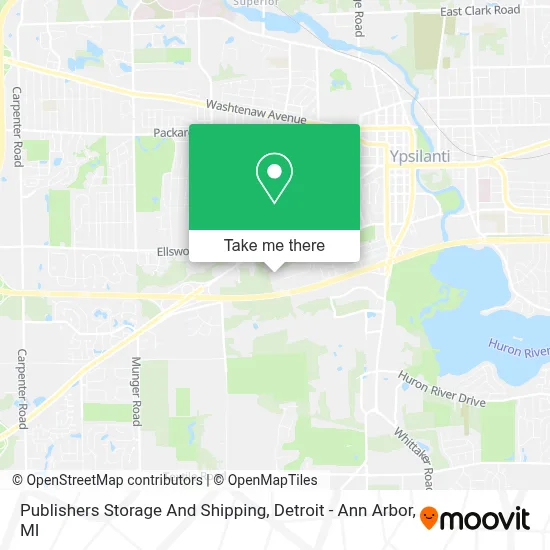 Publishers Storage And Shipping map