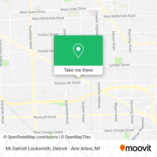 Mi Detroit Locksmith map