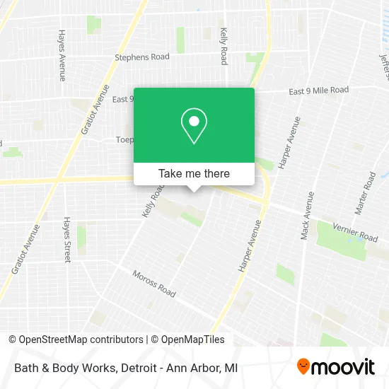 Bath & Body Works map