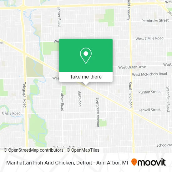 Manhattan Fish And Chicken map