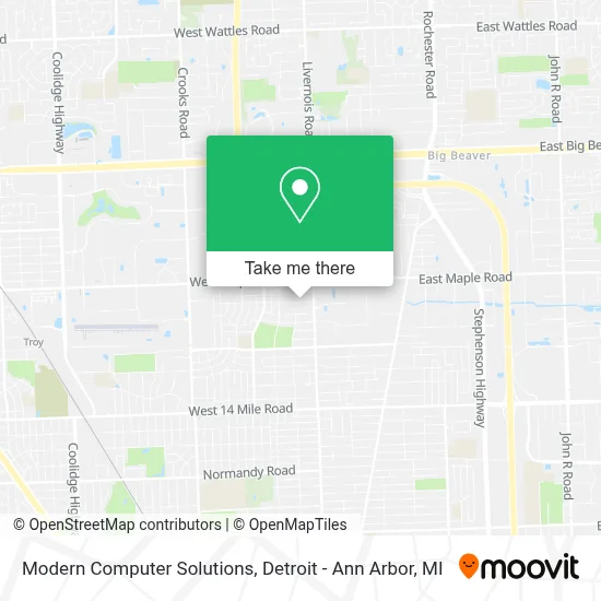 Modern Computer Solutions map