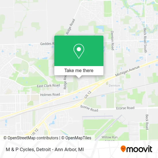 M & P Cycles map