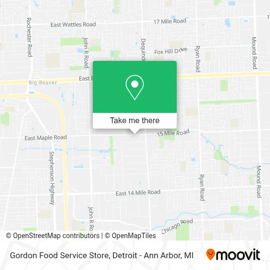 Gordon Food Service Store map