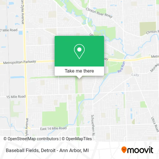 Baseball Fields map
