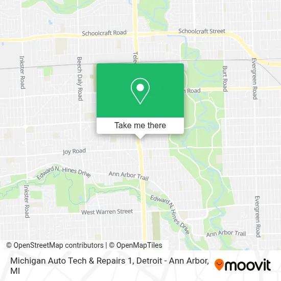 Michigan Auto Tech & Repairs 1 map