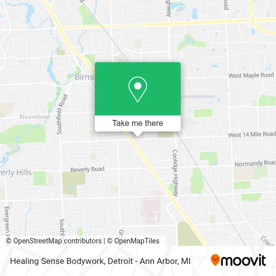 Healing Sense Bodywork map