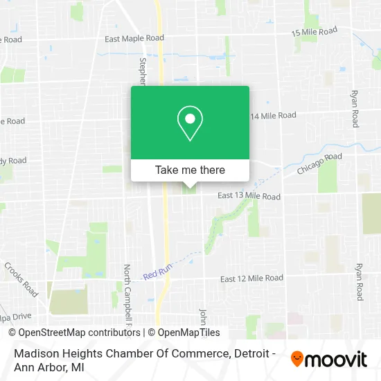 Madison Heights Chamber Of Commerce map