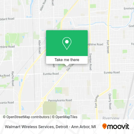 Walmart Wireless Services map