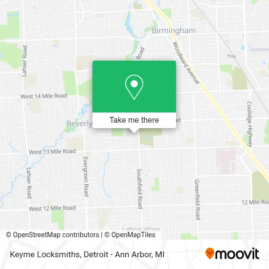 Keyme Locksmiths map