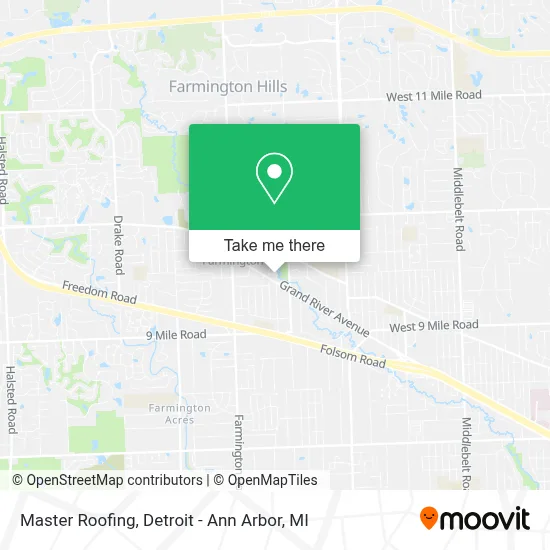 Master Roofing map