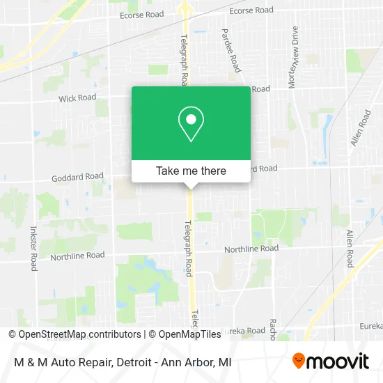 M & M Auto Repair map